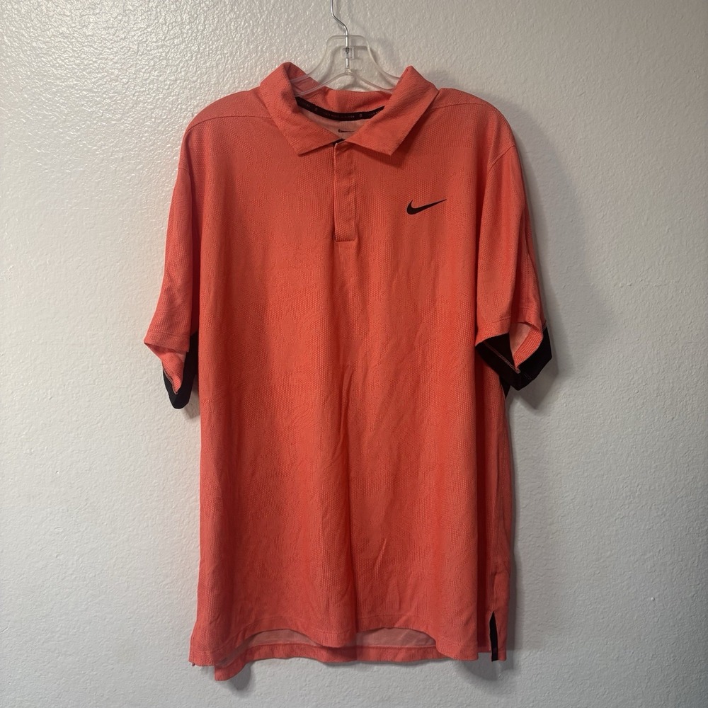 Nike Dri Fit Adv Golf Polo Tiger Woods XL Orange DH0711-068